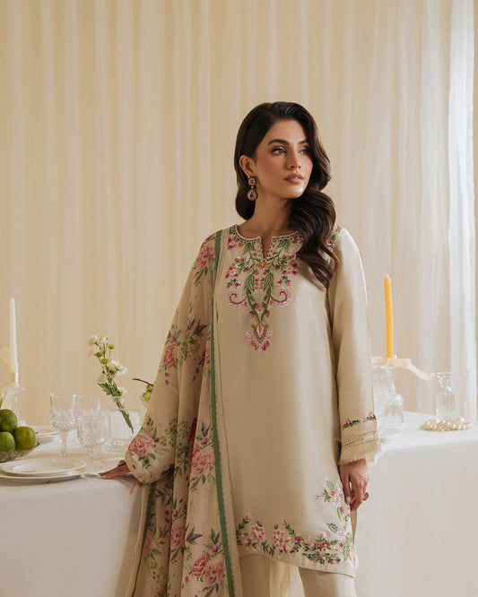 Designer Party Wear Natural Crepe Top Farshi Palazzo Printed Dupatta Set