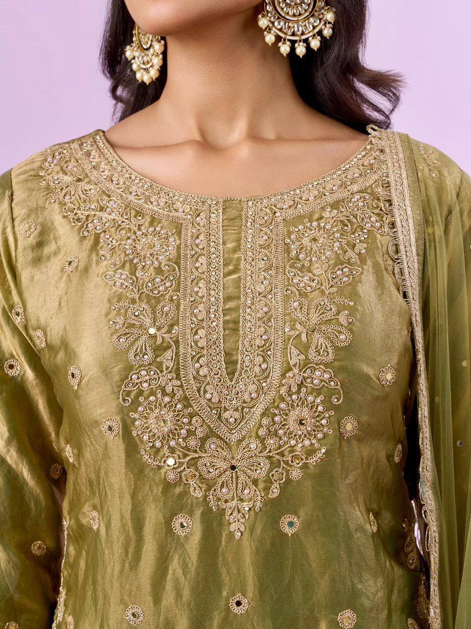 Fandy silk pallazo and Duppata