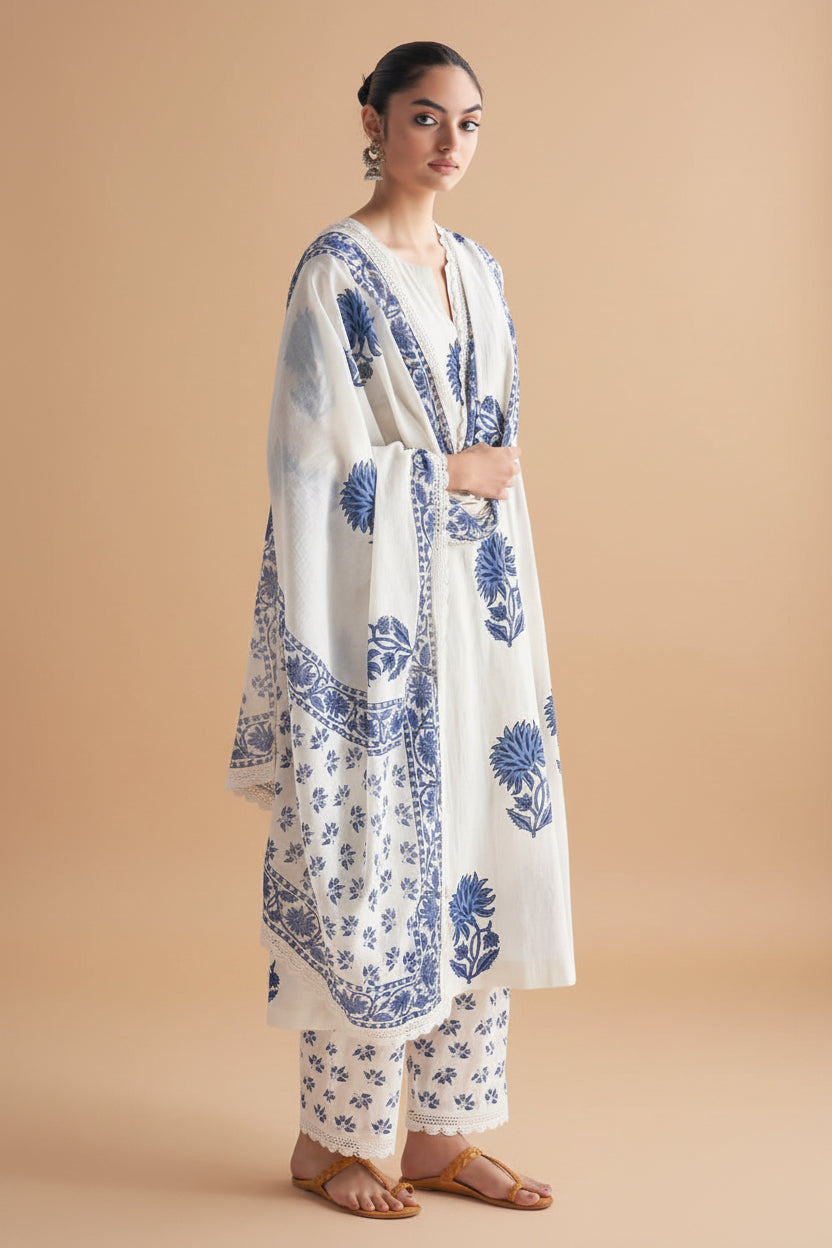 Cotton suit pent with beautiful duppata