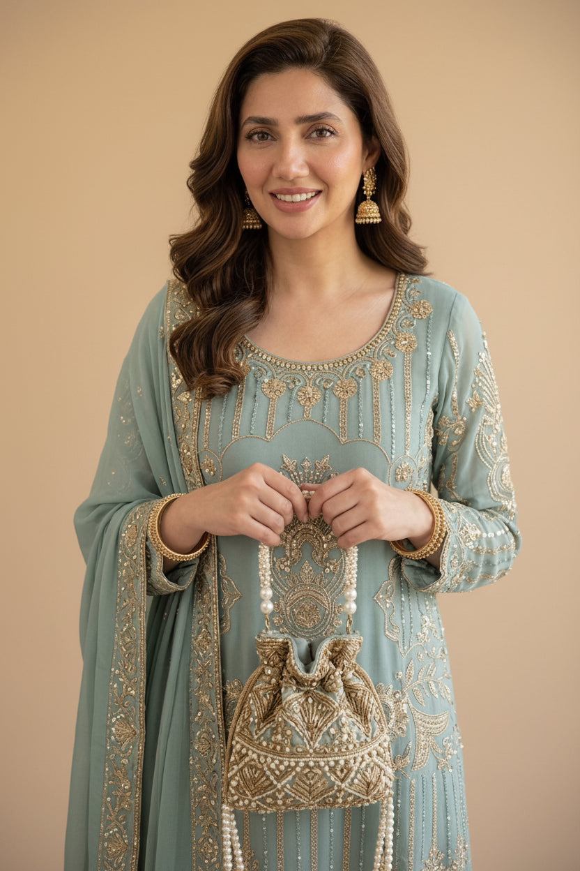 ___✨  FOR THIS EID OUR SEQUENCE EMBROIDERY WORKED TOP, SARARA AND DUPATTA ✨