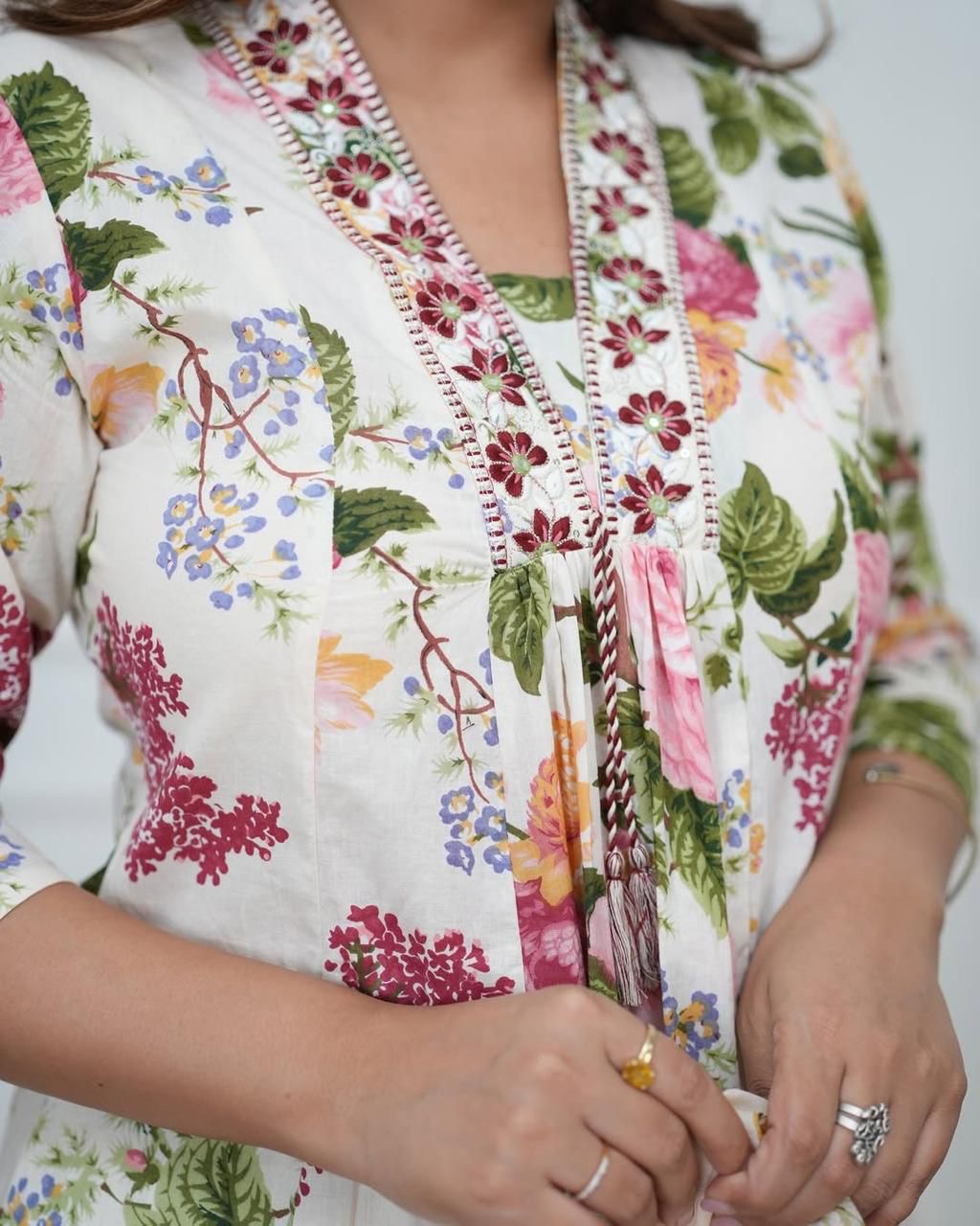 This amazing cotton straight set will set you apart from the rest Amazing straight and with printed dupatta