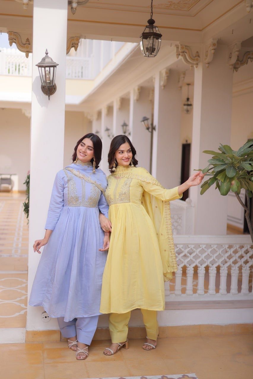 PREMIUM READYMADE  GOWN WITH PANT &Dupataa