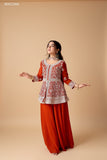 Georgette Peplum Party Set