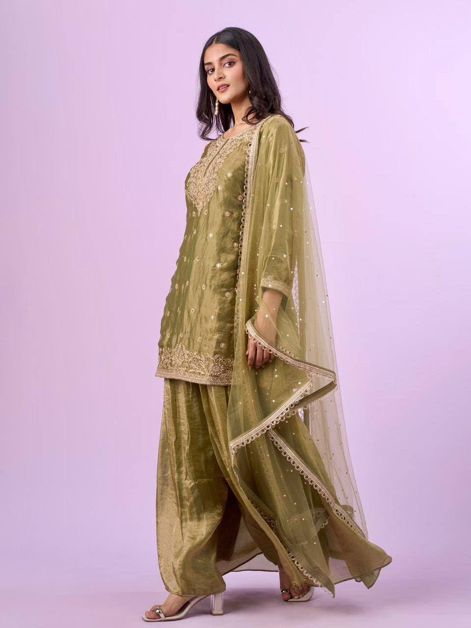 Fandy silk pallazo and Duppata
