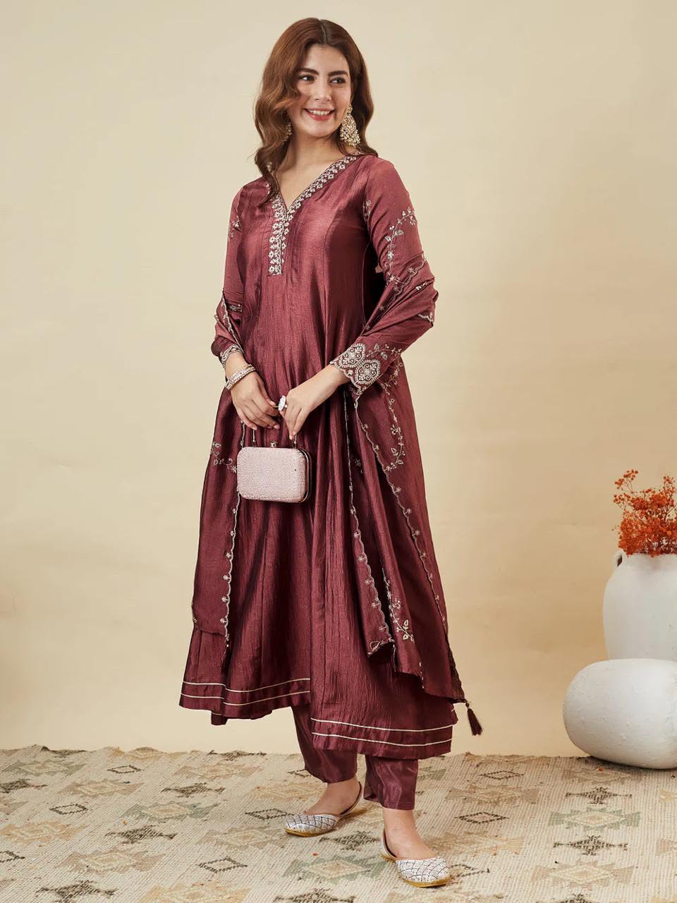 Anarkali Designers kurti Pent