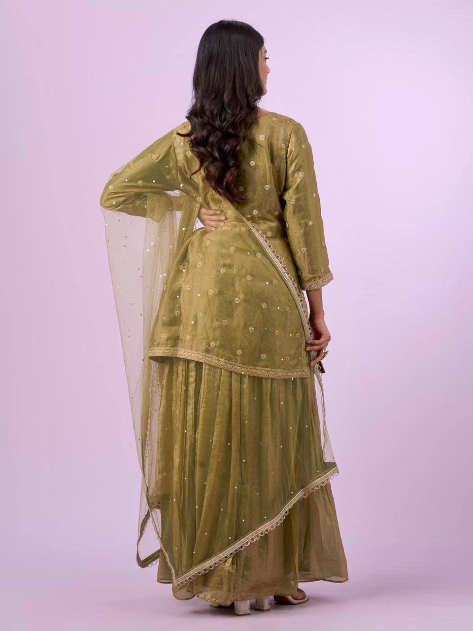Fandy silk pallazo and Duppata