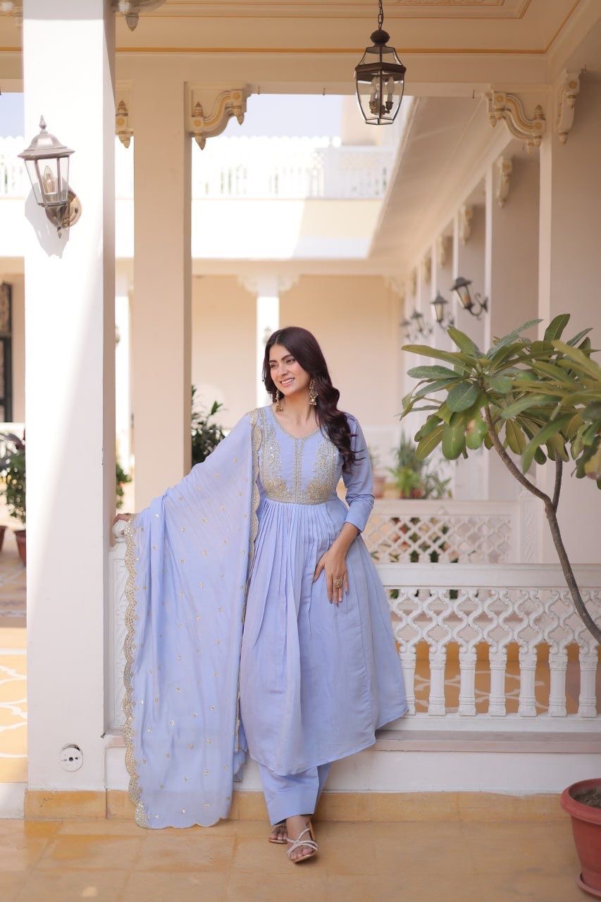 PREMIUM READYMADE  GOWN WITH PANT &Dupataa