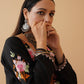 Premium black designs cotton embroidery work