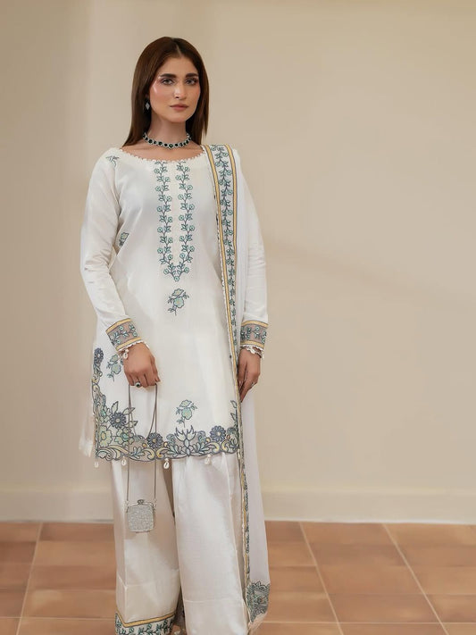 New Fancy Design Pakistani Collection Top - Farshi Salwar And Dupatta Set