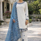 Heavy Embroidery Sequins Riyon Cotton Top Palazzo Dupatta Set